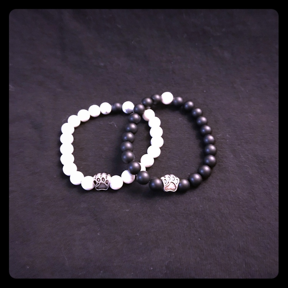 NWOT 2 Animal Lovers Paw Print Bracelets.